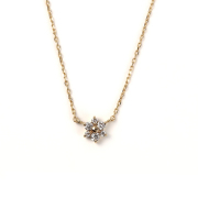K10YGダイヤネックレス0.06ct
