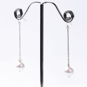 パール ピアス 本真珠ピアス パールピアス ロングピアス フックピアス レディース 本真珠 k18 あこや真珠 真珠 宇和島 冠婚葬祭 フォーマル 金属アレルギー 8.5mm-9mm 結婚式 誕生日 プレゼント ギフト アクセサリー ジュエリー ロング 18k 18金 18金ピアス