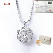 ダイヤモンド ネックレス レディース 一粒 プラチナ ダイヤネックレス PT900 １.0ct 1カラット 6本爪 鑑定書 ギフト