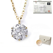 ダイヤモンド ネックレス レディース 一粒 18金 K18 ダイヤ ダイヤネックレス 天然ダイヤ 0.2ct カラット 鑑定書 ギフト