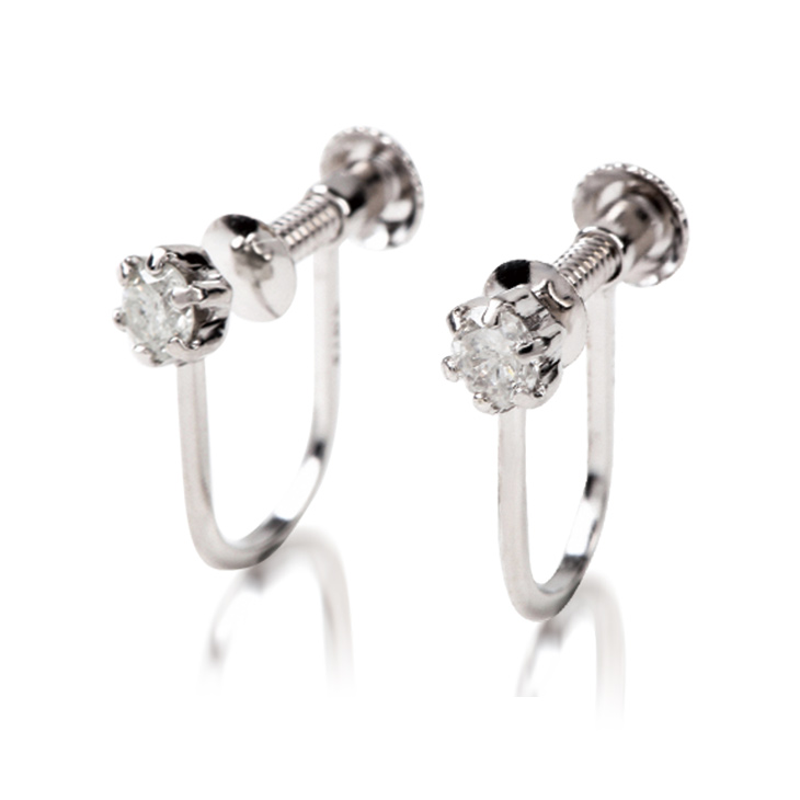 ダイヤモンド イヤリング ダイヤ 一粒 0.15ct プレゼント