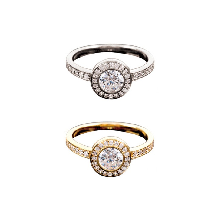 キュービックジルコニア H&C ハート＆キューピッド ジルコニア リング 指輪 レディース 一粒 取巻き 母の日