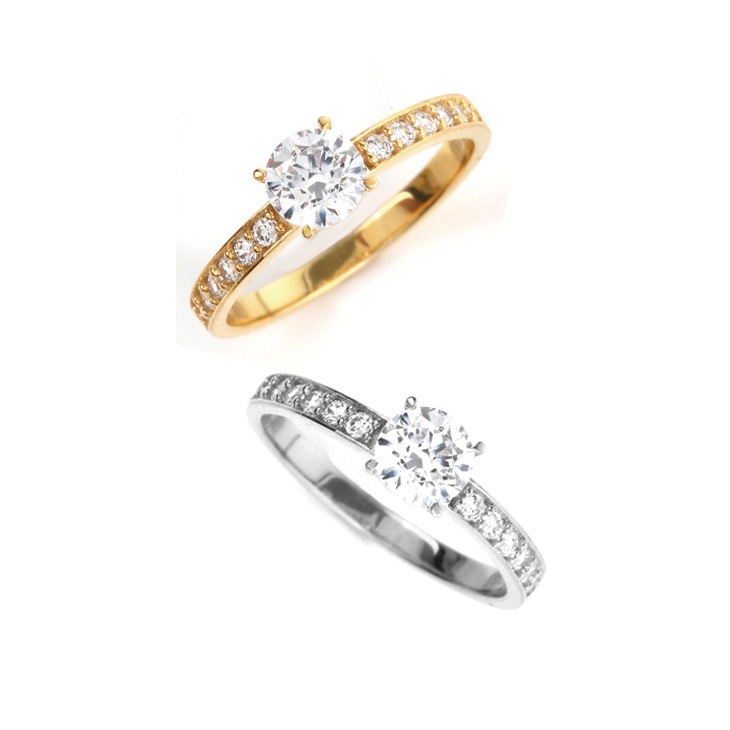 キュービックジルコニア H&C ハート＆キューピッド ジルコニア リング 指輪 ジルコニア レディース エタニティ 一粒 プロポーズリング