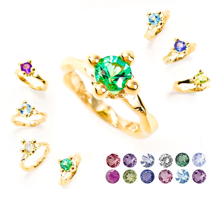 ベビーリング ネックレス ペンダント トップ 指輪 5月 誕生石 エメラルド 誕生石 天然石 ムーンストーン ルビー カラーストーン 1月 2月 3月 4月 6月 7月 8月 9月 10月 11月 12月 チャーム 出産祝い 赤ちゃん 誕生日 プレゼント ギフト 母の日