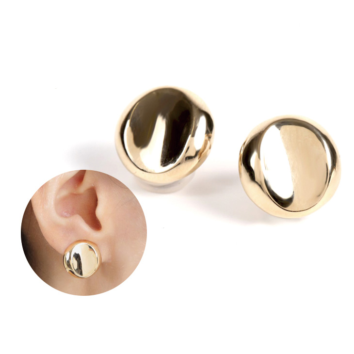 イヤリング レディース 10金 ゴールド K10 イエローゴールド 地金 大ぶり