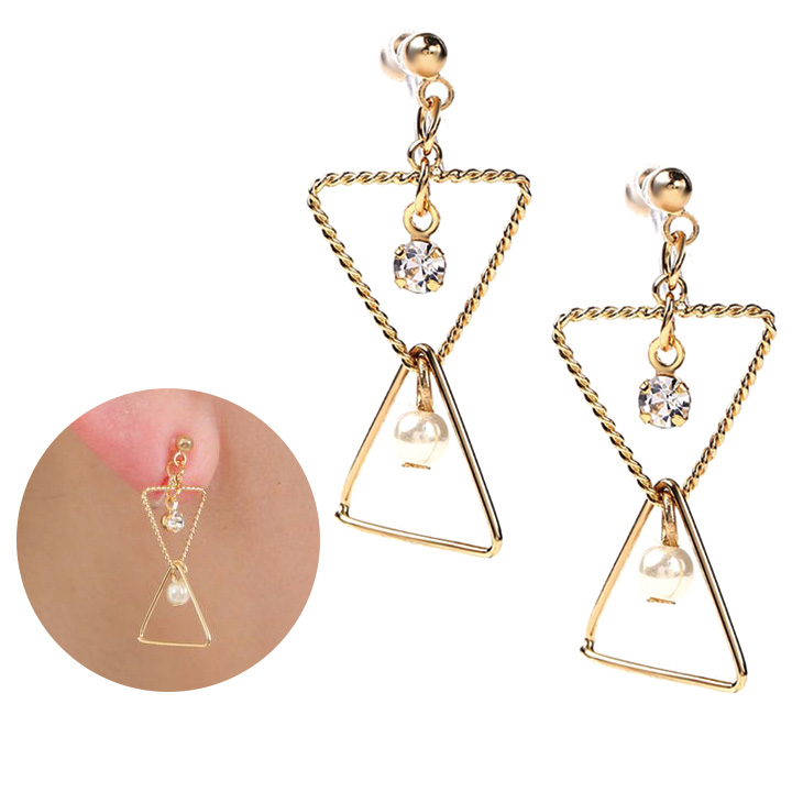 イヤリング 金属アレルギー 樹脂 ノンホールピアス アレルギーフリー シンプル 痛くない 母の日