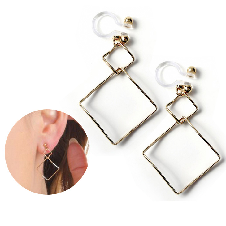 イヤリング 金属アレルギー 樹脂 ノンホールピアス アレルギーフリー シンプル 痛くない 母の日