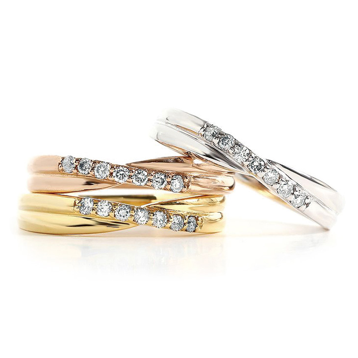 ダイヤモンド リング 指輪 18金 レディース ピンキー ピンキーリング 小指 K18 ダイヤリング 喜ぶ