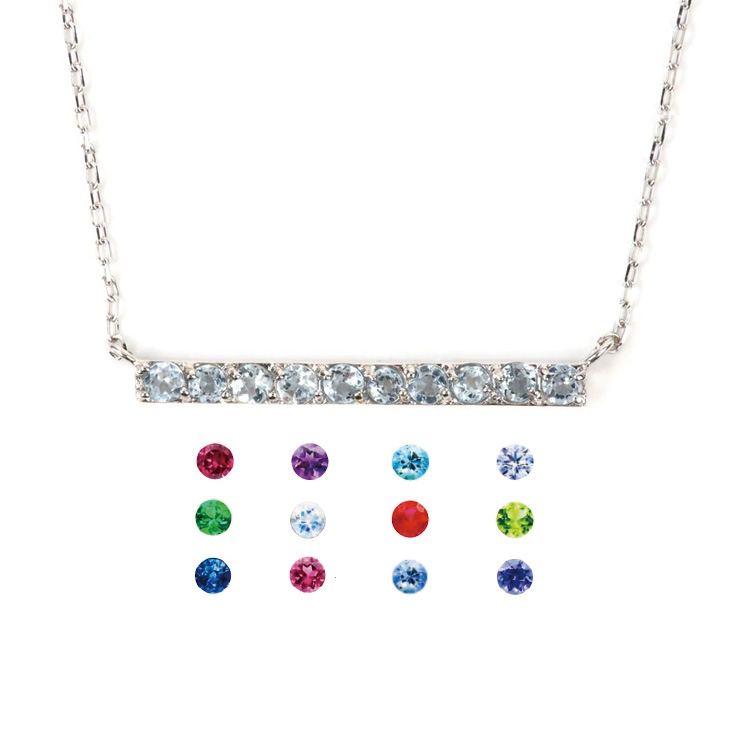 誕生石 ネックレス レディース ペンダント 3月 アクアマリン K10 ライン 10金 バースデイ ギフト 喜ぶ 母の日