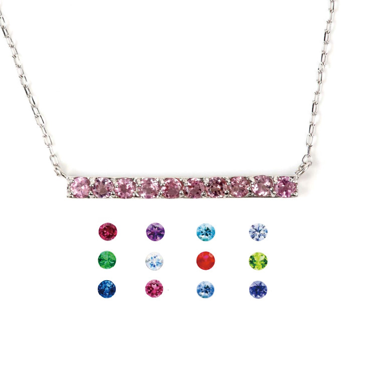 誕生石 ネックレス レディース ペンダント 10月 ピンクトルマリン K10 ライン 10金 バースデイ ギフト 喜ぶ 母の日