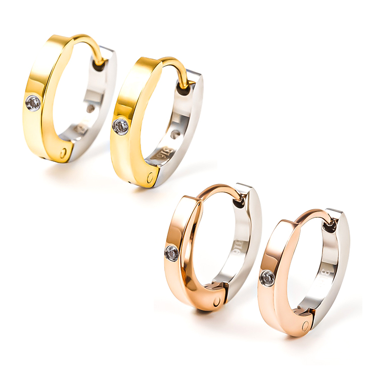 ピアス レディース メンズ フープ ワンタッチ リング 重ねづけ 小さめ 金属アレルギー フープピアス 中折れ ジルコニア リバーシブル シンプル ステンレス サージカルステンレス 医療用 イエロー ホワイト ピンク ゴールド 両耳 ジュエリー アクセサリー リングピアス 大人