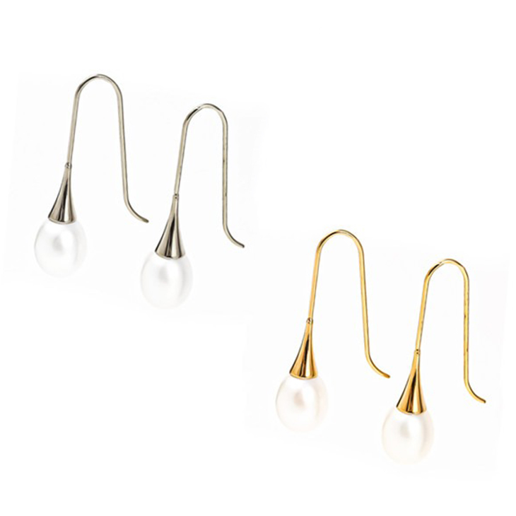 ピアス レディース 金属アレルギー パール パールピアス フック フックピアス 揺れる ぶら下がり 大ぶり 大きめ シンプル ステンレス サージカルステンレス 医療用 イエロー ホワイト ゴールド 両耳 ジュエリー アクセサリー 結婚式 入学式 入園式 卒業式 母の日
