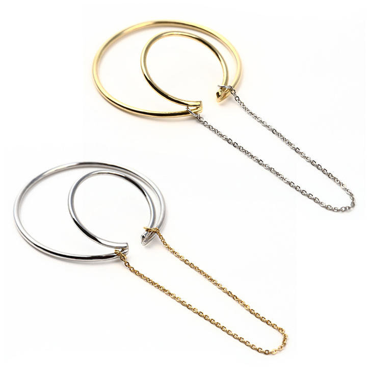 イヤーカフ 金属アレルギー対応 レディース イヤリング イヤーカフス イヤカフ チェーン 大ぶり ノンホールピアス 片耳 シンプル はさむ 18K 地金 イヤークリップ イヤーフック 華奢 痛くない 誕生日 プレゼント 女性 ジュエリー 母の日