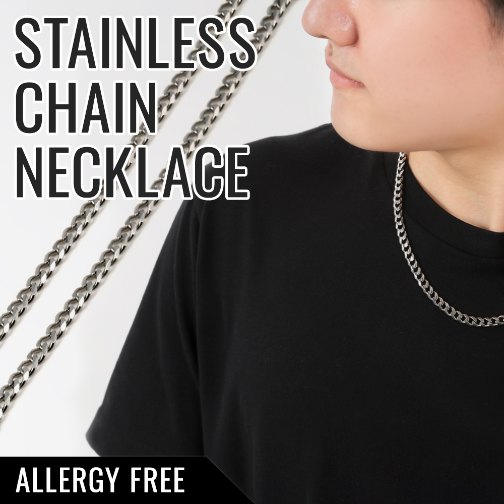 ステンレス ネックレス チェーン メンズ レディース 50cm 金属アレルギー つけっぱなし チェーンステンレス304 金属アレルギー ゴールド シルバー 太め ホワイト ジュエリー アクセサリー アレルギー シンプル 誕生日 プレゼント 誕生日プレゼント ギフト 母の日