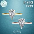 ダイヤモンド リング 指輪 一粒 ダイヤモンドリング ダイヤリング 0.5ct ペアシェイプ 雫 K18 18K 18金 ラボグロウン イエローゴールド ピンクゴールド ジュエリー アクセサリー シンプル ブランド 誕生日 プレゼント 女性 ギフト