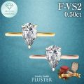 ダイヤモンド リング 指輪 ラボグロウンダイヤモンド 0.5ct ゴールド 18金 K18 ピンクダイヤモンド 一粒 しずく ペアシェイプ ダイヤモンドリング ダイヤリング レディース ジュエリー シンプル 上品 大人 誕生日 クリスマス プレゼント ギフト