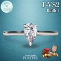 ダイヤモンド リング 指輪 ラボグロウンダイヤモンド 0.5ct プラチナ PT900 一粒 しずく ペアシェイプ ダイヤモンドリング ダイヤリング レディース ジュエリー アクセサリー シンプル 記念日 誕生日 クリスマス プレゼント ギフト