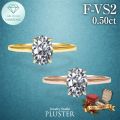 ダイヤモンド リング 指輪 ラボグロウンダイヤモンド 0.5ct ゴールド 18金 K18 ピンクダイヤモンド 一粒 オーバル ダイヤモンドリング ダイヤリング レディース ジュエリー アクセサリー シンプル 人気 誕生日 クリスマス プレゼント ギフト