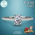 ダイヤモンド リング 指輪 ラボグロウンダイヤモンド 0.5ct プラチナ PT900 一粒 オーバル ダイヤモンドリング ダイヤリング レディース ジュエリー アクセサリー シンプル 上品 記念日 贈り物 誕生日 クリスマス プレゼント ギフト