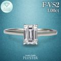 ダイヤモンド リング 指輪 一粒 ダイヤモンドリング ダイヤリング 1.0ct エメラルド 角   プラチナ PT900 ラボグロウン ホワイト ジュエリー アクセサリー シンプル ブランド 誕生日 プレゼント 女性 ギフト