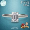 ダイヤモンド リング 指輪 ラボグロウンダイヤモンド 1ct プラチナ PT900 エメラルドカット Fカラー VS2 ダイヤモンドリング ダイヤリング レディース ジュエリー アクセサリー シンプル 上品 誕生日 クリスマス プレゼント ギフト