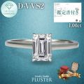 ダイヤモンド リング 指輪 ラボグロウンダイヤモンド 1ct プラチナ PT900 IGI鑑定書付き エメラルドカット Dカラー VVS2 IDEAL CUT ダイヤモンドリング ダイヤリング 人気 シンプル 誕生日 クリスマス プレゼント ギフト