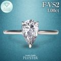 ダイヤモンド リング 指輪 一粒 ダイヤモンドリング ダイヤリング 1.0ct ペアシェイプ 雫 プラチナ PT900 ラボグロウン ホワイト ジュエリー アクセサリー シンプル ブランド 誕生日 プレゼント 女性 ギフト