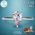 ダイヤモンド リング 指輪 ラボグロウンダイヤモンド 1ct プラチナ PT900 しずく ペアシェイプ Fカラー VS2 ダイヤモンドリング ダイヤリング レディース ジュエリー アクセサリー シンプル 誕生日 クリスマス プレゼント ギフト