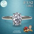 ダイヤモンド リング 指輪 ラボグロウンダイヤモンド 1ct プラチナ PT900 オーバル Fカラー VS2 ダイヤモンドリング ダイヤリング レディース ジュエリー アクセサリー シンプル 上品 記念日 誕生日 クリスマス プレゼント ギフト