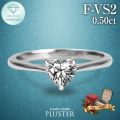 ダイヤモンド リング 指輪 ラボグロウンダイヤモンド 0.5ct プラチナ PT900 一粒 ハート ダイヤモンドリング ダイヤリング レディース ジュエリー アクセサリー シンプル 記念日 贈り物 人気 誕生日 クリスマス プレゼント ギフト