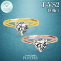 Lab Grown Diamond ハートシェイプ ダイヤモンド 指輪 一粒 ダイヤモンドリング 1.0ct ハート 一粒ダイヤ K18 18K 18金 ラボグロウン レディース ジュエリー アクセサリー シンプル プレゼント 女性 ギフトプリング 一粒 合成ダイヤモンド