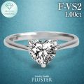 Lab Grown Diamond  ハートシェイプ ダイヤモンド 指輪 一粒 ダイヤモンドリング 1.0ct ハート 一粒ダイヤ プラチナ PT900 PT850 ラボグロウン レディース ジュエリー アクセサリー シンプル プレゼント 合成ダイヤモンド プラチナ