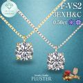 ダイヤモンド ネックレス ラボグロウンダイヤモンド 0.5ct ゴールド 18金 K18 一粒 ラウンド Fカラー VS2 ダイヤモンドネックレス ダイヤネックレス レディース ジュエリー アクセサリー シンプル 記念日 誕生日 クリスマス プレゼント ギフト