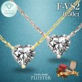 ダイヤモンド ネックレス ラボグロウンダイヤモンド 0.5ct ゴールド 18金 K18 一粒 ハート ダイヤモンドネックレス ダイヤネックレス レディース ジュエリー アクセサリー シンプル 上品 記念日 贈り物 ブランド 誕生日 クリスマス プレゼント ギフト