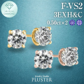 ダイヤモンド ピアス 1.0カラット 1.0ct F-VS2-EX 一粒 18金 ダイヤモンドピアス ダイヤピアス ラウンド 一粒ダイヤ 18金ピアス K18 ラボグロウン レディース ジュエリー アクセサリー シンプル 誕生日 プレゼント ギフト