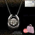 ダンシングストーン ネックレス ダイヤ プラチナ クロスフォー ダイヤモンド 0.50ct ダンシング 揺れる Pt900 ダイヤネックレス 馬蹄 ホースシュー ギフト 母の日
