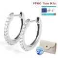ピアス レディース フープピアス ダイヤモンド プラチナ Pt950 ダイヤモンドピアス プラチナピアス ダイヤ 0.2ct 女性 誕生日 妻 ジュエリー アクセサリー 記念日 プレゼント ギフト ホワイトデー
