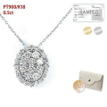 ダイヤモンド ネックレス 取巻き 0.5ct レディース プラチナ ダイヤネックレス PT900 18K 鑑別書 K18 18金 ペンダント シンプル ダイヤ ダイヤモンドネックレス ジュエリー アクセサリー プレゼント 女性 誕生日 結婚記念日 妻 ギフト ギフト