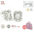 ダイヤモンド ピアス レディース スタッドピアス ダイヤピアス 0.7ct 18k K18 18金 WG YG スクエア ゴールドピアス 両耳用 シンプル ダイヤ メンズ ジュエリー アクセサリー ギフト プレゼント 女性 誕生日 結婚記念日 妻 誕生日プレゼント 母の日