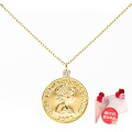 ネックレス コインネックレス コイン 18K K18 18金 金 ゴールドネックレス メダル ダイヤモンド ダイヤ YG ゴールド レディース 華奢 おしゃれ トレンド 人気 硬貨 金属アレルギー ジュエリー アクセサリー メンズ シンプル 誕生日 プレゼント ギフト 母の日
