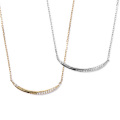 ネックレス レディース ライン キュービックジルコニア H&C ハート＆キューピッド ジルコニア ラインネックレス シンプル ペンダント プラチナ ゴールド バー 誕生日  プレゼント 女性 ギフト ジュエリー アクセサリー バーネックレス