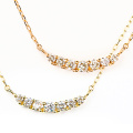 ネックレス レディース ダイヤモンドネックレス ダイヤモンド ライン ダイヤネックレス ダイヤ 10金 K10 10K YG PG ゴールド イエロー ピンク スキンジュエリー 華奢 ペンダント 金属アレルギー シンプル 誕生日 プレゼント 女性 彼女 ギフト