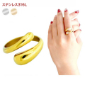 ステンレス リング 指輪 太め 金属アレルギー ステンレス レディース サージカルステンレス 316L メンズ ユニセックス 男女兼用 ペア レイヤード 重ねづけ ファッションリング シンプル ゴールド シルバー ホワイト 11号 13号 母の日