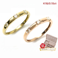 指輪 レディース リング ダイヤモンド ダイヤモンドリング ダイヤリング ゴールド K18 18K ゴールド イエローゴールド ピンクゴールド スイートテン ダイヤ 0.15ct プレゼント 女性 誕生日 妻 ジュエリー アクセサリー 記念日 ギフト 母の日