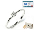 指輪 レディース リング ダイヤモンド ダイヤ プラチナ 0.08カラット ダイヤモンドリング 0.08ct Pt900 鑑定書 シンプル 誕生日 プレゼント ギフト ジュエリー アクセサリー プロポーズリング 4月 誕生石 一粒ダイヤ ダイヤリング プラチナリング 薔薇BOX