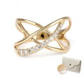 指輪 レディース リング ダイヤモンド K18 18金 ダイヤモンドリング ダイヤリング クロス 0.2ct 誕生日 ジュエリー アクセサリー 記念日 プレゼント ギフト