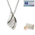 ダイヤモンド ネックレス レディース プラチナ シンプル ダイヤネックレス 0.08ct H-SI2-GD up 人気 Pt900 ギフト 薔薇BOX 喜ぶ