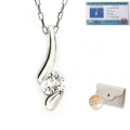 ダイヤモンド ネックレス レディース プラチナ シンプル ダイヤネックレス 0.08ct H-SI2-GD up 人気 Pt900
