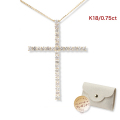 ダイヤモンド ネックレス レディース ダイヤネックレス クロス 十字架 0.75ct K18 k18 18金 ペンダント 18金ネックレス 誕生日 女性 妻 結婚記念日 ジュエリー プレゼント ギフト 喜ぶ