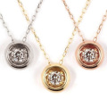 ダイヤモンド ネックレス レディース 一粒 K18 ダイヤネックレス 18金 フクリン 0.10ct 喜ぶ 母の日